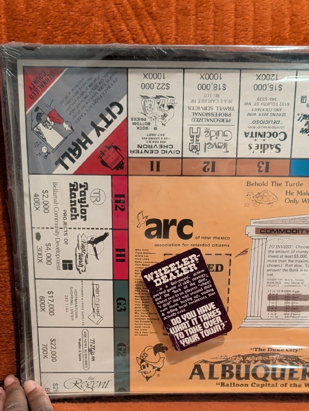 Vintage Wheeler Dealer Gameboard ( Albuquerque )